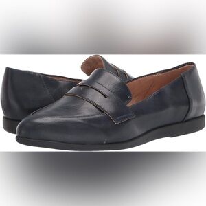 Faux Leather Black Loafers